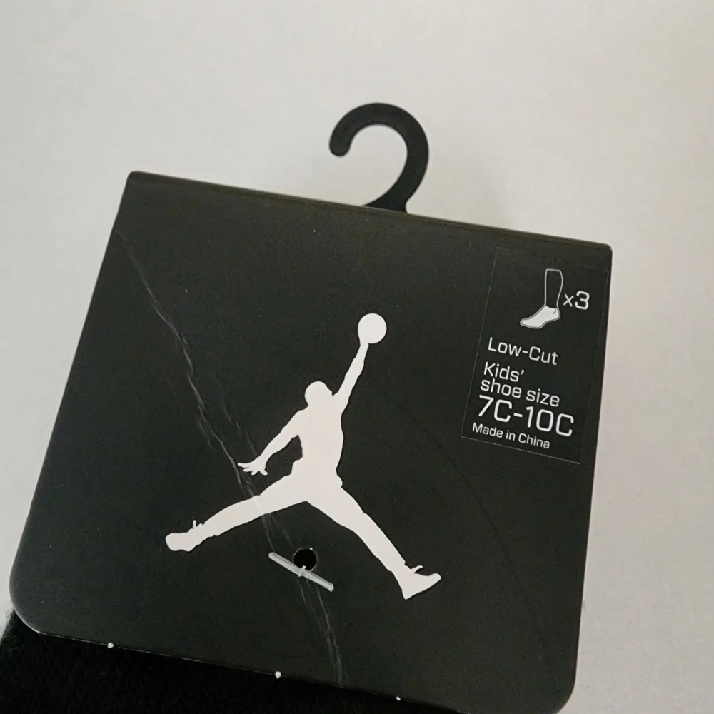 Nike Jordan Jumpman No-Show Kids Socks 3 Pack Sz 7C-10C black Red